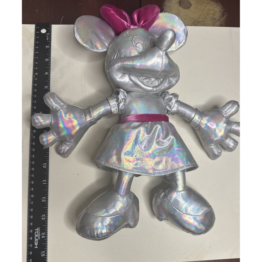 The Disney100 Platinum Celebration Minnie Mouse Silver Pink Bow - Picture 3 of 6